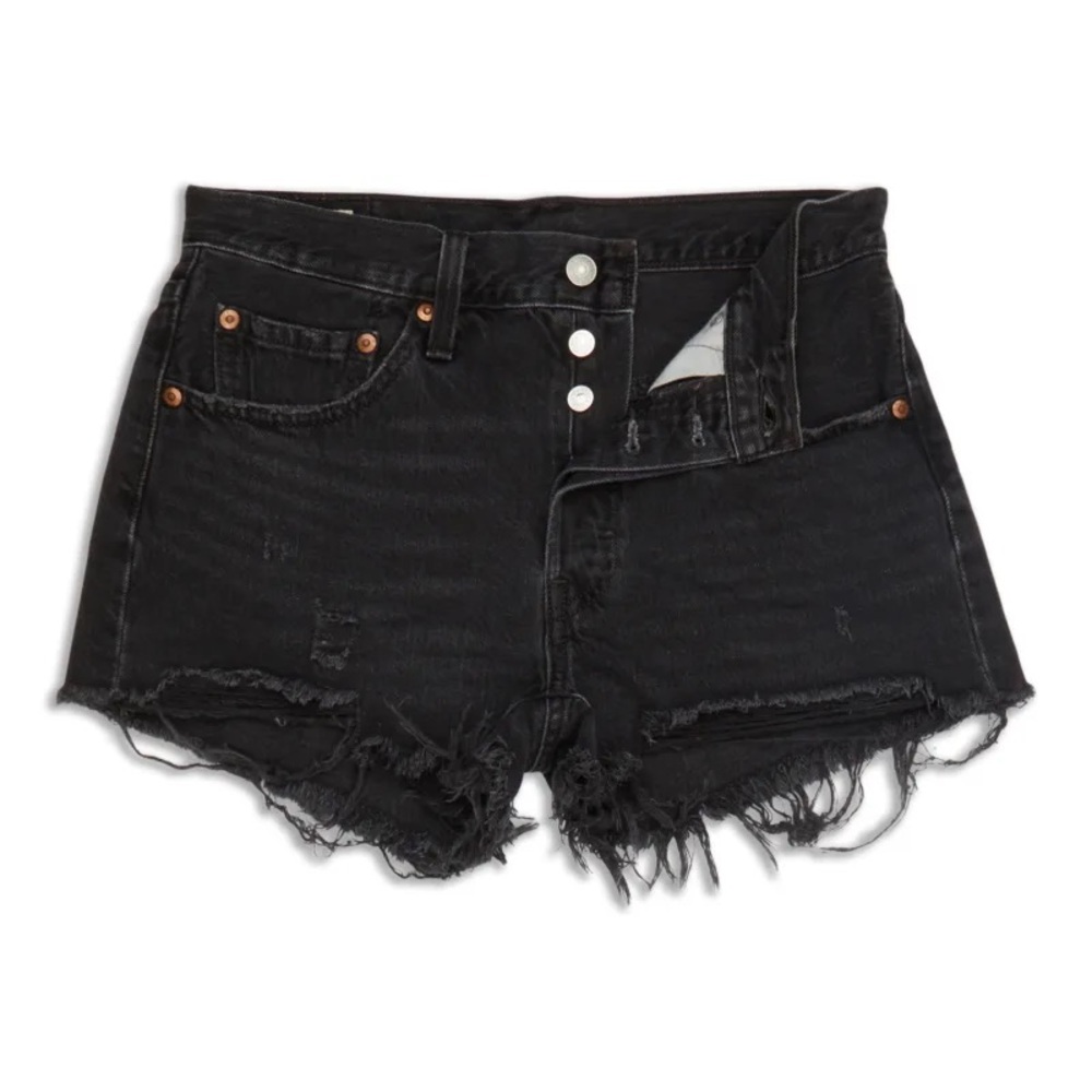 Levi's Black High-Waisted Jean Shorts
